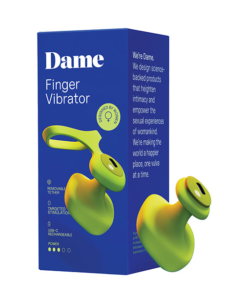 Dame Fin 2.0 Finger Vibrator - Citrus | Eldorado  myluxurytoys