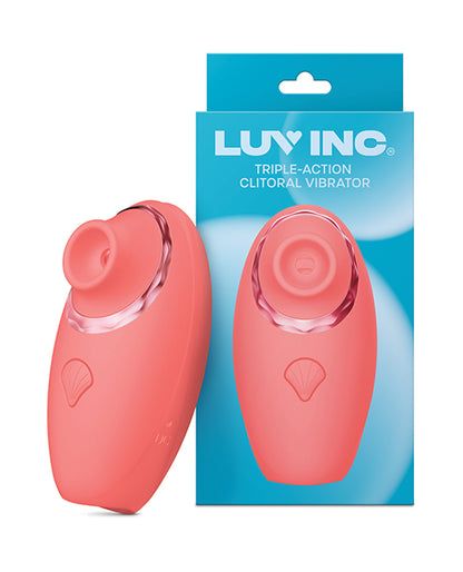 Luv Inc. Triple - Action Clitoral Vibrator - Coral