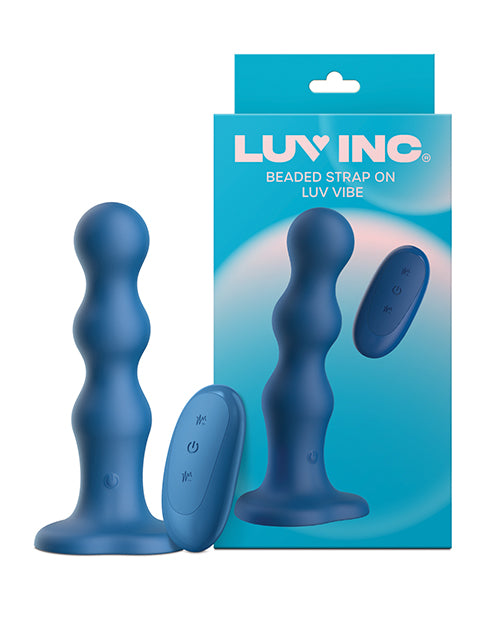 Luv Inc. Beaded Strap-On Luv Vibe - Blue