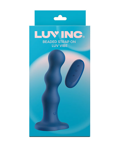 Luv Inc. Beaded Strap-On Luv Vibe - Blue