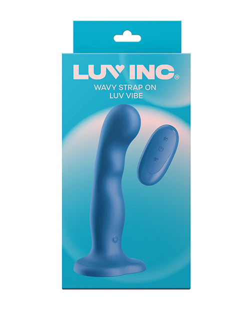 Luv Inc. Wavy Strap-On Luv Vibe - Blue
