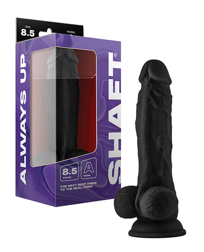 Shaft Model A Flexskin Liquid Silicone 8.5" Dong w/Balls - Black