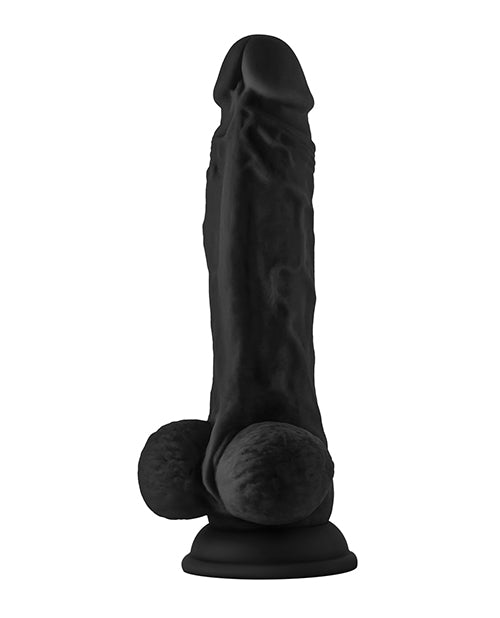 Shaft Model A Flexskin Liquid Silicone 8.5" Dong w/Balls - Black