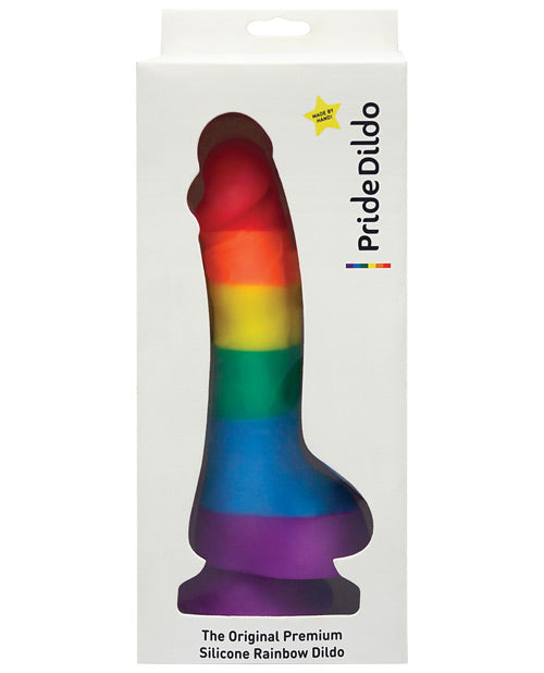 Pride Dildo w/Balls - Rainbow