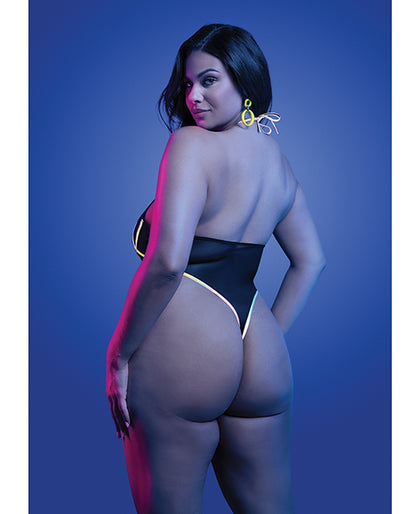 Solar Flare Flash Reflective Binding Halter Tie Teddy - Black QN