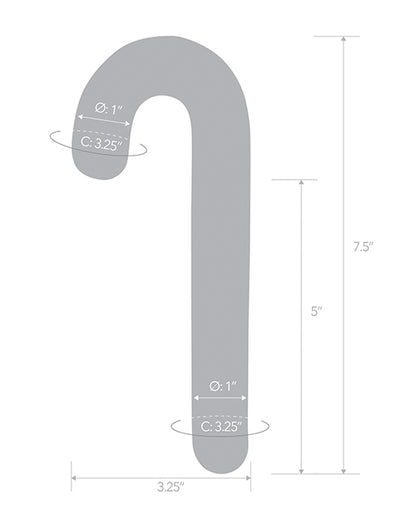 Glas 7.5" Dildo Candy Cane Dream