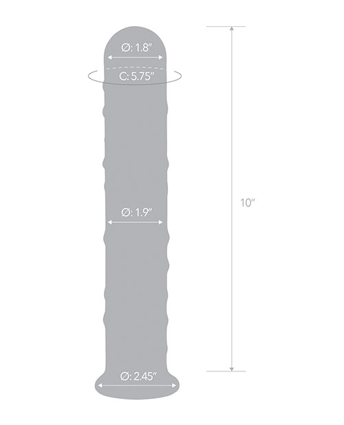 Glas 10" Extra Large Glass Dildo - Clear