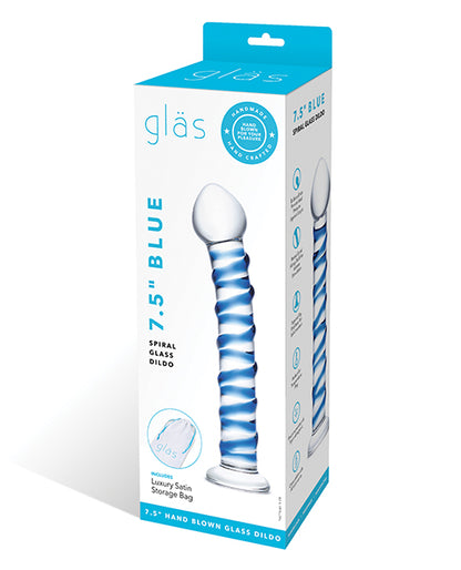 Glas Spiral Glass Dildo - Blue
