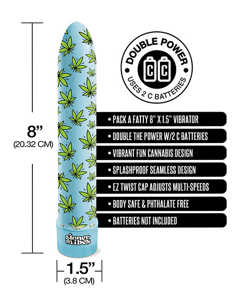 Stoner Vibes Pack A Fatty Multi Speed Vibrator - Blue Dream