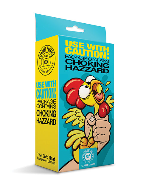 Pleasure Package Use w/Caution Tight Textured Stroker - White