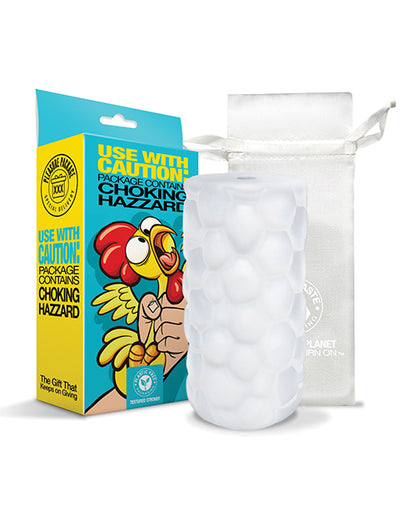 Pleasure Package Use w/Caution Tight Textured Stroker - White