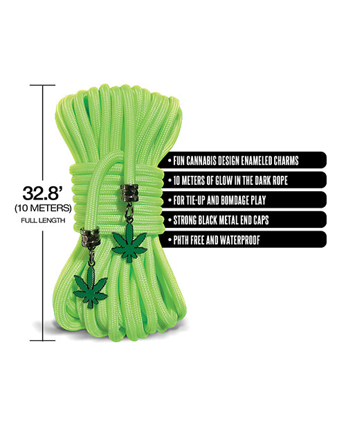 Stoner Vibes Glow in the Dark Rope - Green