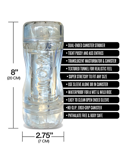 MSTR B8 Double Date In the Clear Dual End Stroker
