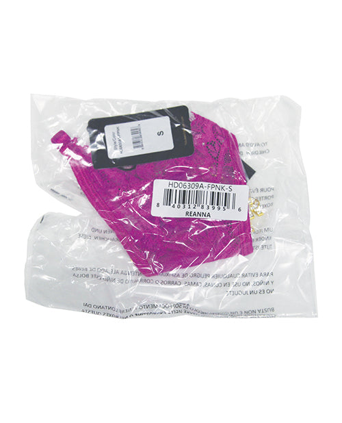 House of Desire Reanna Lace & DESIRE Charm G-String - Pink XL - Image 4