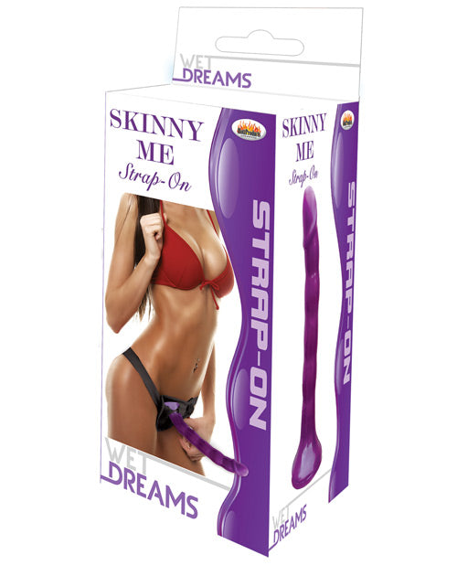 Wet Dreams Skinny Me 7" Strap on w/Harness - Purple