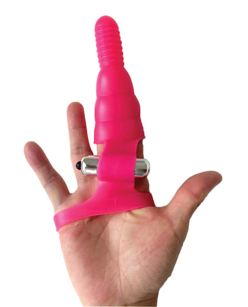 Wet Dreams Wrist Rider Finger Play Sleeve w/ Wrist Strap - Hot Pink