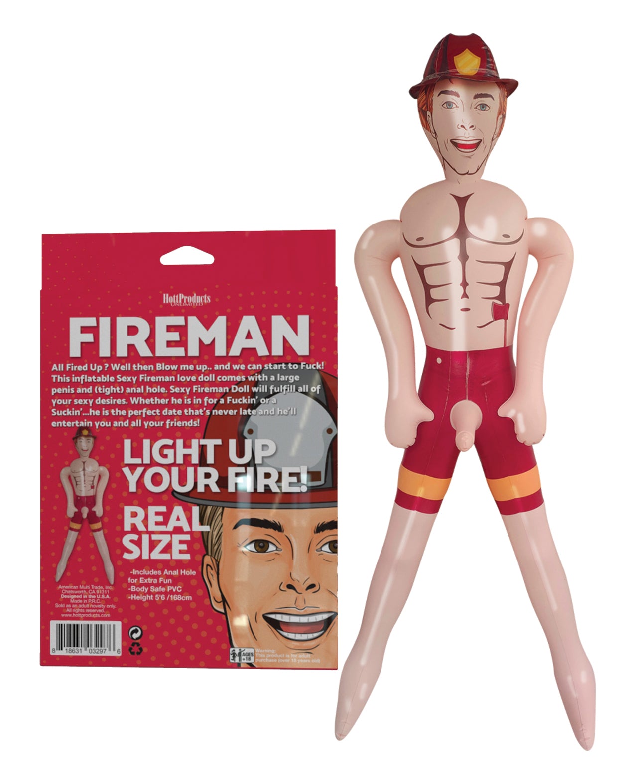 Hott Products Inflatable Party Doll - Fireman - Image 2