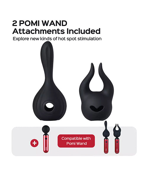 Horns Pomi Wand Attachments Bundle - Black