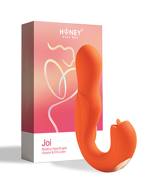 Joi Pro Rotating Head G-Spot Vibrator & Clit Licker w/Remote - Orange