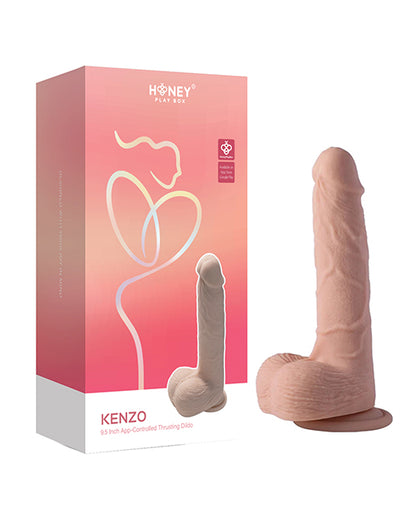 Honey Play Box Kenzo App Controlled Realistic 9.5" Thrusting Dildo Vibrator - Ivory - Image 5