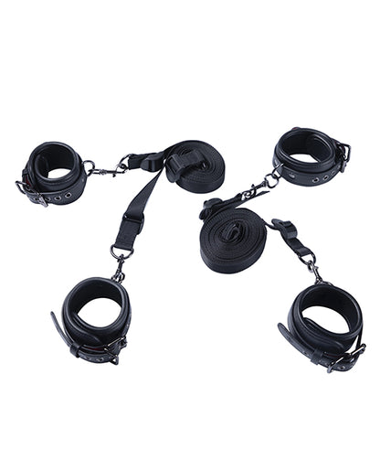 Honey Play Box Kinky Play Box Luxury Bondage Bed Restraint Kit - Black - Image 6