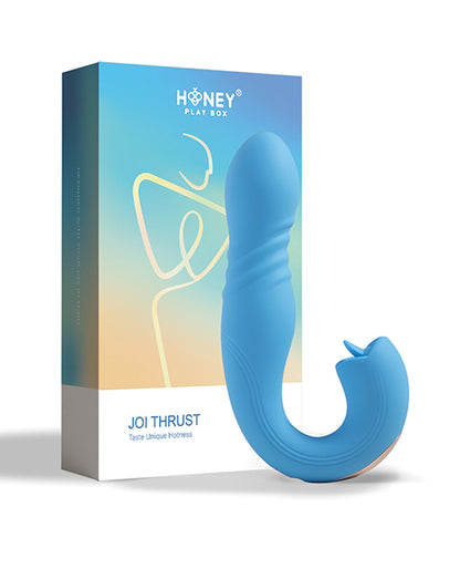 Honey Play Box Joi App Controlled Thrusting G-Spot Vibrator & Clit Licker - Blue - Image 5