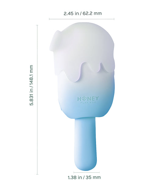 Bite Me Sucking, Tapping & Vibrating Cream Pop Stimulator - Blue/White