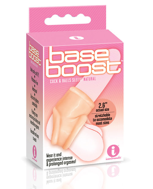 The 9's Base Boost Cock & Balls Sleeve - Natural