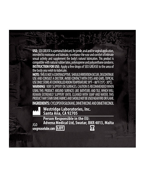 Sex Grease Silicone - 2 ml Foil