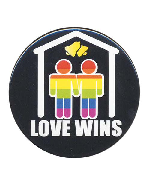 3" Button Men - Love Wins