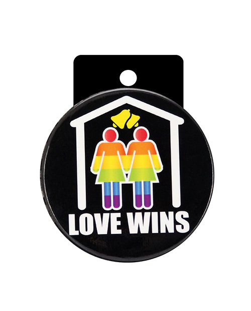 3" Button Female - Love Wins