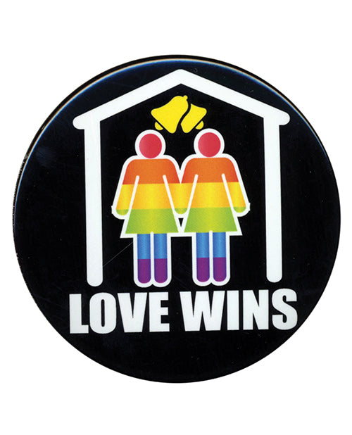 3" Button Female - Love Wins