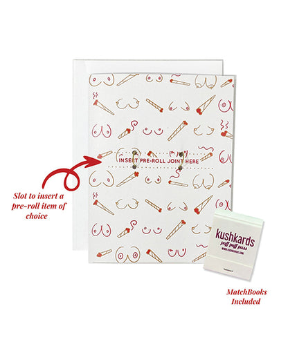 Kush Kards Doobies Boobies Greeting Card w/Matchbook