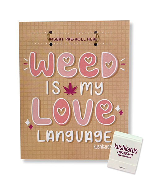 Kush Kards Weed Is My Love Language Greeting Card w/Matchbook - Image 2