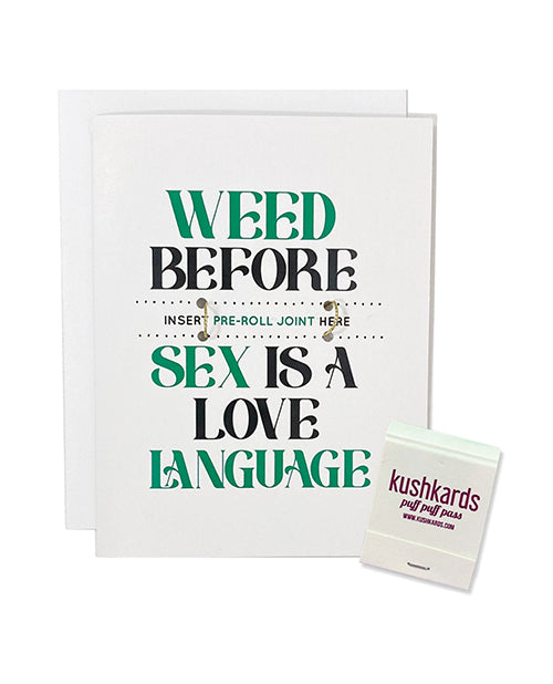 Kush Kards Weed Before Sex Greeting Card w/Matchbook - Image 2