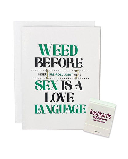 Kush Kards Weed Before Sex Greeting Card w/Matchbook - Image 2