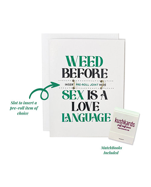 Weed Before Sex Greeting Card w/Matchbook