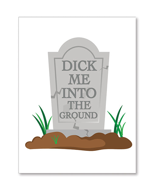 Halloween Dick In Ground Greeting Card w/Sticker