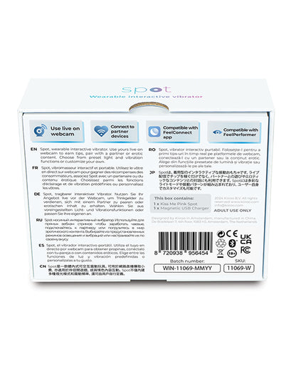 Kiiroo Spot Kiss Me Pink Couples Stimulator - Pink