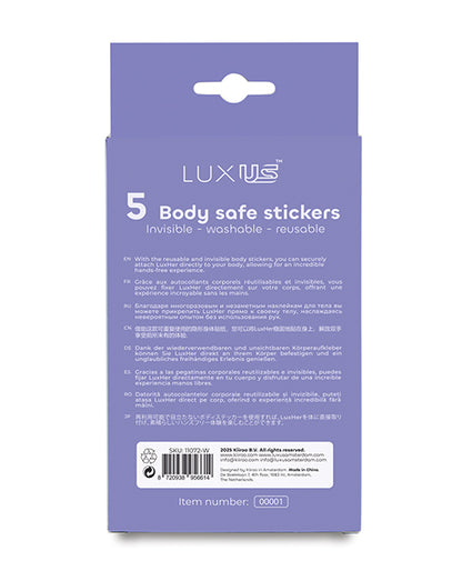 Luxus Kiiroo Luxus Luxher 5 Pieces Adhesive Stickers Accessory - Clear - Image 3