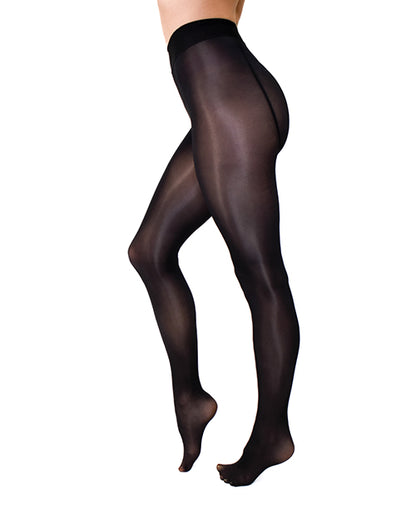 Kix'ies Strong & Silky Black Tights - Black L/XL