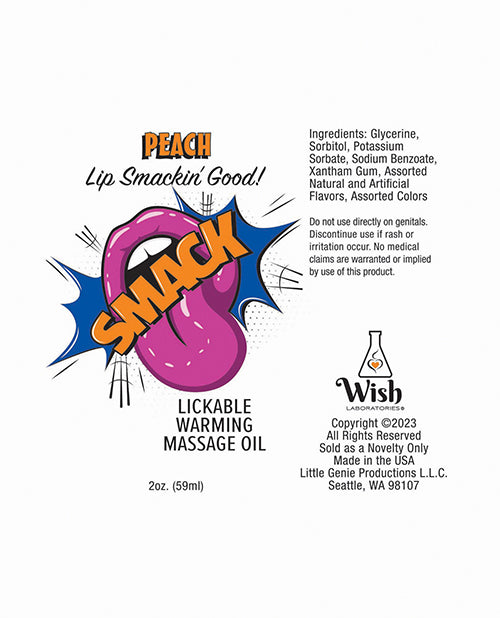 Smack Warming Massage Oil - 2 oz Strawberry