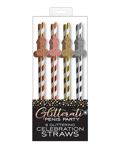 Glitterati Penis Party Straws - Pack of 8