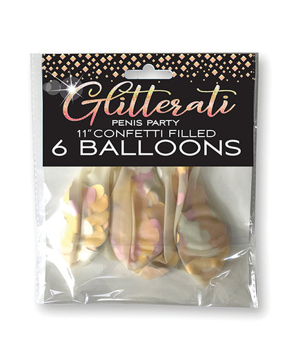 Glitterati Penis Party Balloons - Pack of 6
