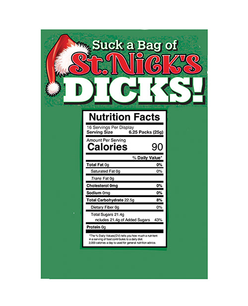 Suck a Bag of St. Nick's Dicks Candy - Display of 100 pk