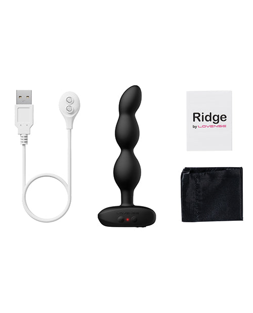 Lovense Ridge Bumpy Anal Plug - Black