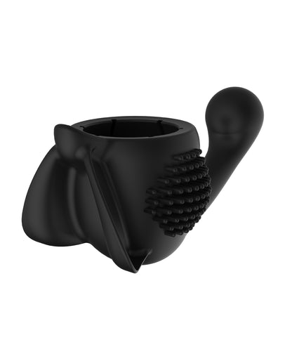 Lovense Domi Flexible Rechargeable Mini Wand Female Attachment - Black