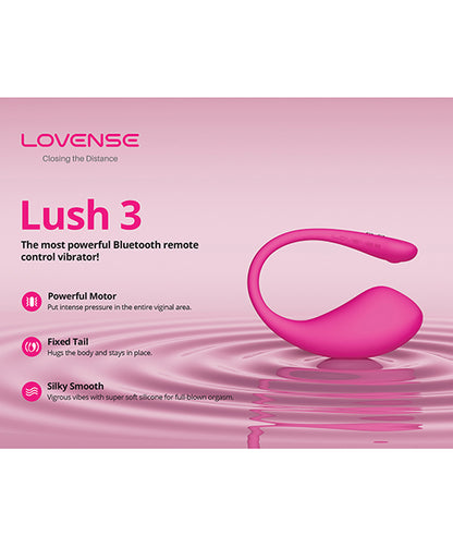 Lovense Lush 3.0 Sound Activated Camming Vibrator - Pink