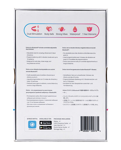 Lovense Dolce (Previously Quake) Adjustable Dual Stimulator - Pink