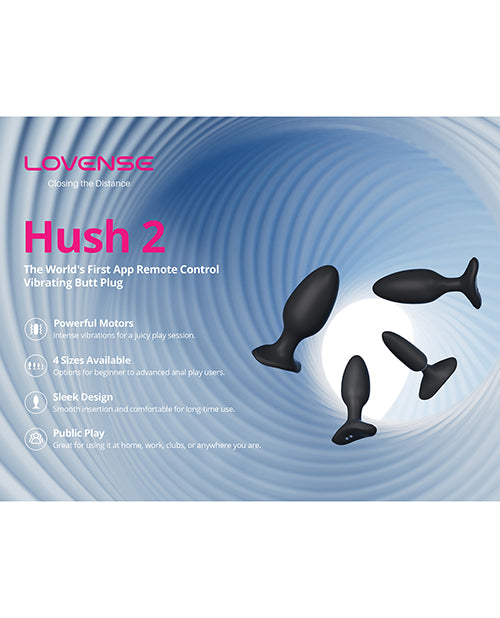 Lovense Hush 2 1.5" Butt Plug - Black